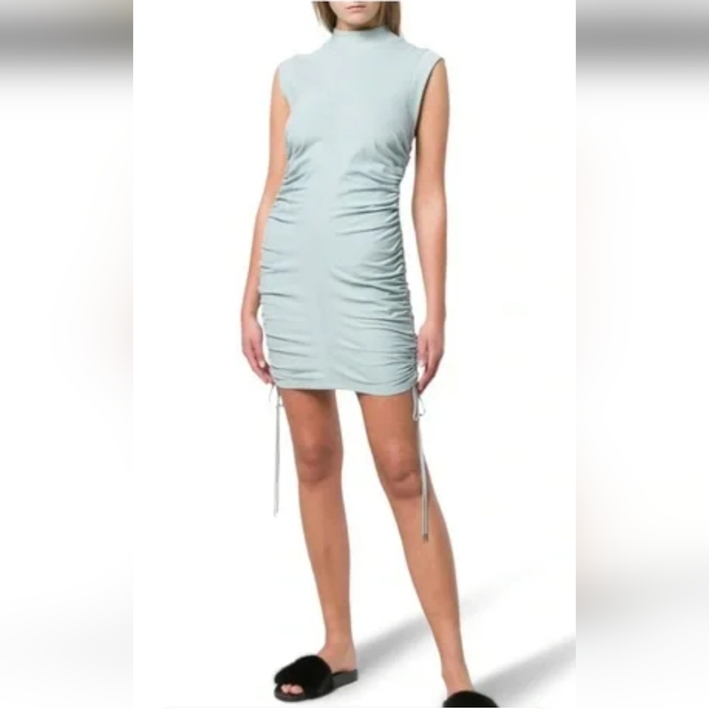 Alexander Wang T High-twist Ruched Jersey Mini Dress Size 8 NWOT